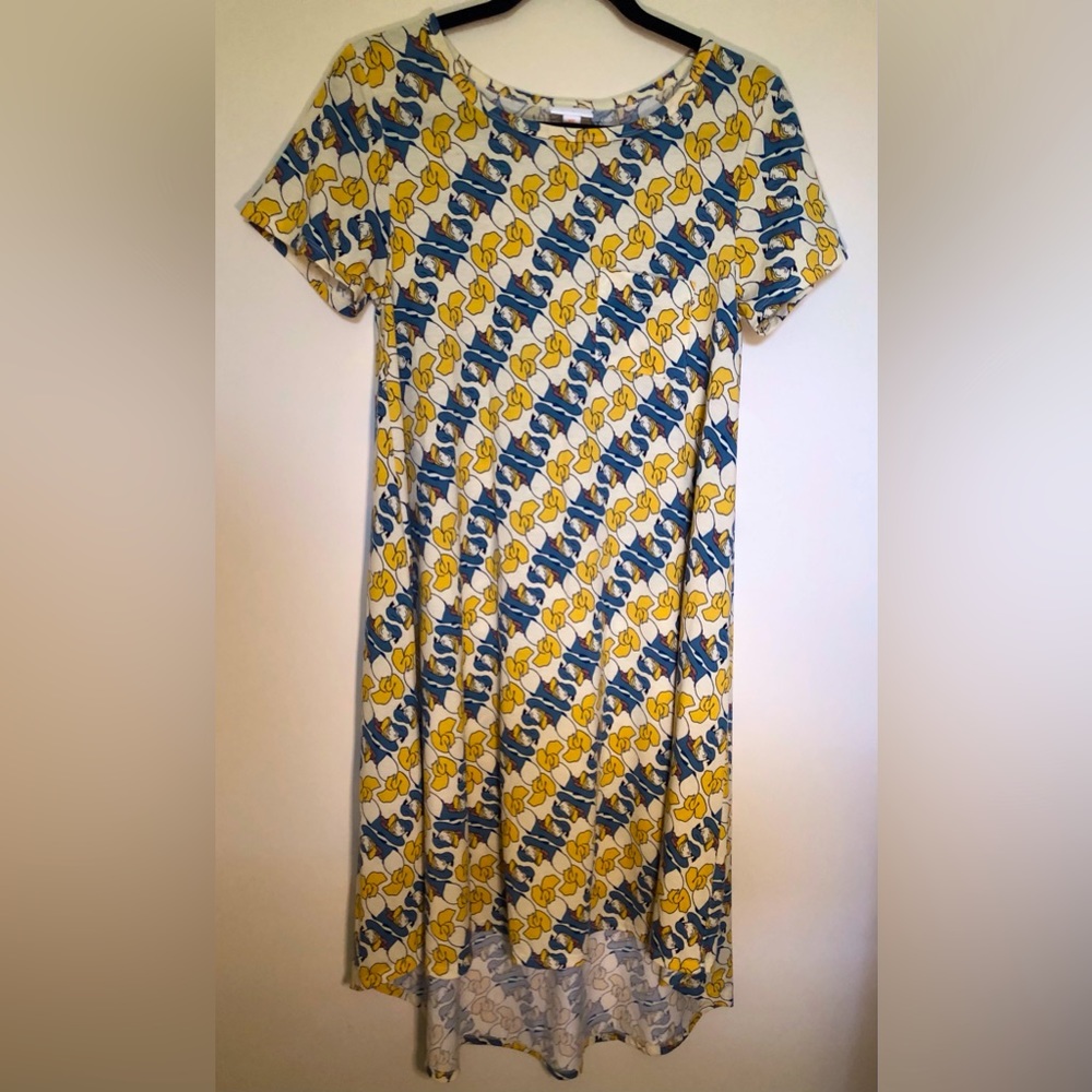 LuLaRoe Carly dress XS Disney Donald Duck